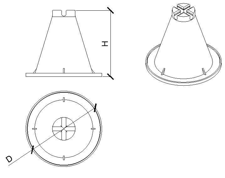 Держатель с бетоном